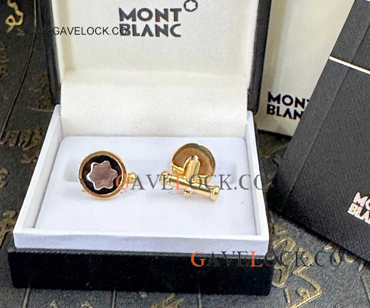 Best Buy Mont Blanc Classic Cufflinks Yellow Gold